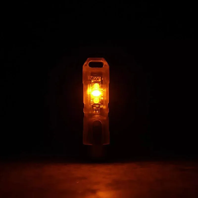 

350lm Mini Keychain Light USB Charging EDC Flashlight Portable Waterproof Night Lights with Transparent Body