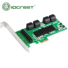 IOCREST SATA III 8 Ports Controller Card PCIe 2 0 x2 sata 6g expansion card with