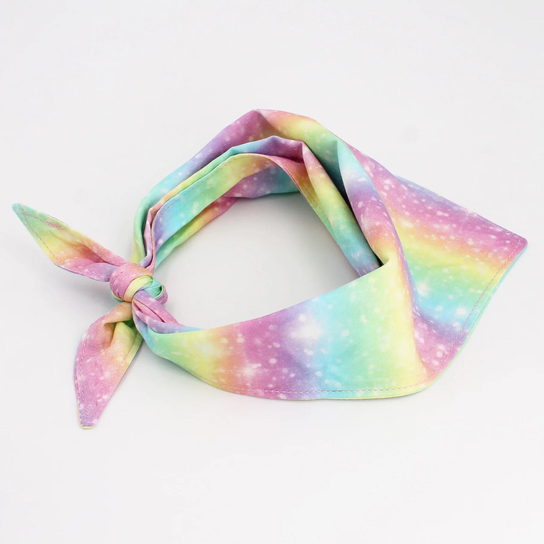 rainbow Dog Collar Bow Tie with Metal Buckle Big and Small Dog&Cat Collar Pet Accessories