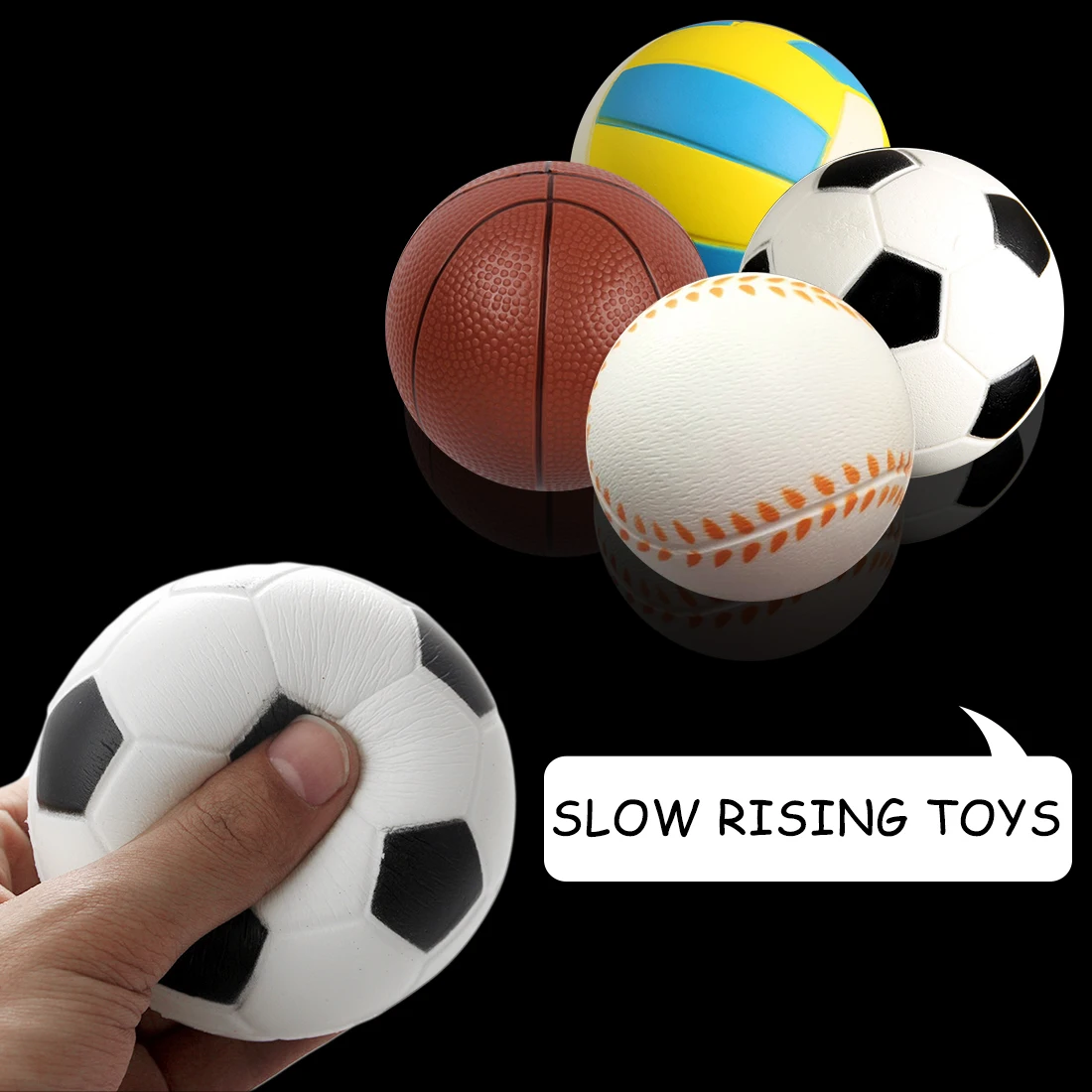 Etmakit горячие новые Джамбо футбол волейбол для мягких медленно поднимающиеся милые ремешки для телефона Спорт Мяч Забавный ребенок игрушка антистресс подарок