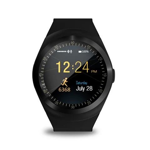 Смарт-часы V8 \ Y1, мужские спортивные часы с Bluetooth, женские, дамские, Rel gio, умные часы с камерой, слотом для sim-карты, Android Phone, PK DZ09 A1 - Цвет: Y1 black