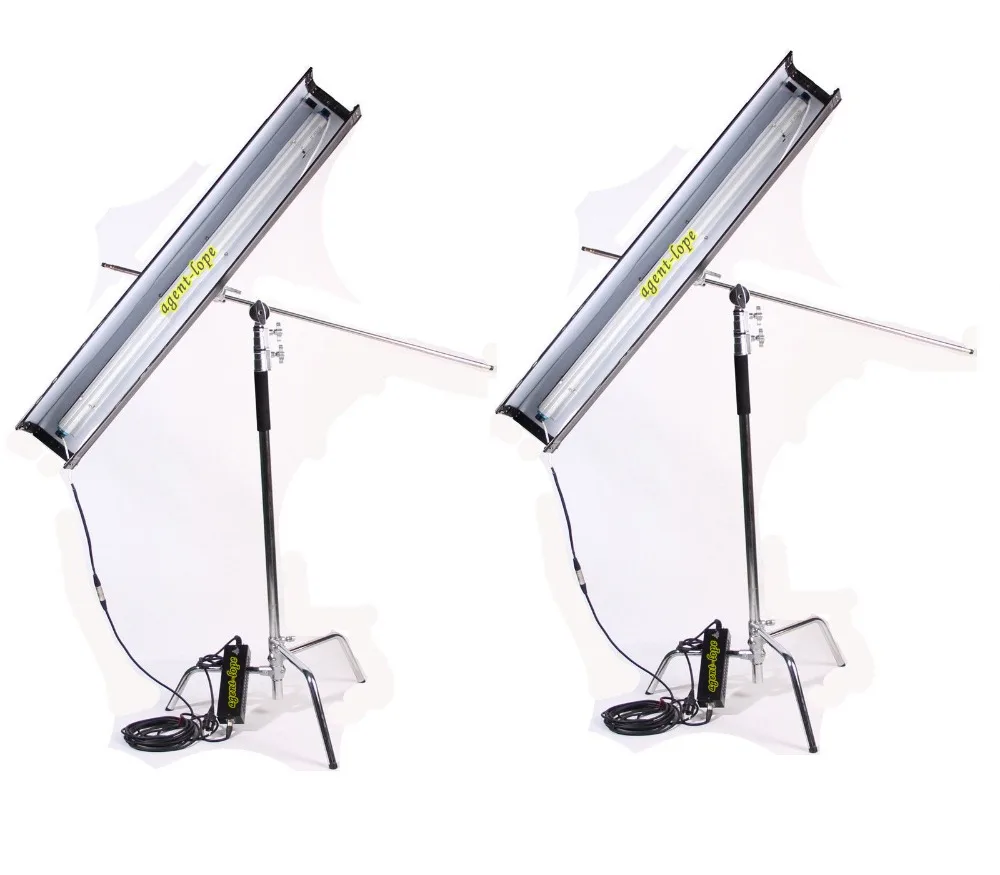 2 kits x 75W 4ft 1bank Fluorescent Light with flicker free E ballast as