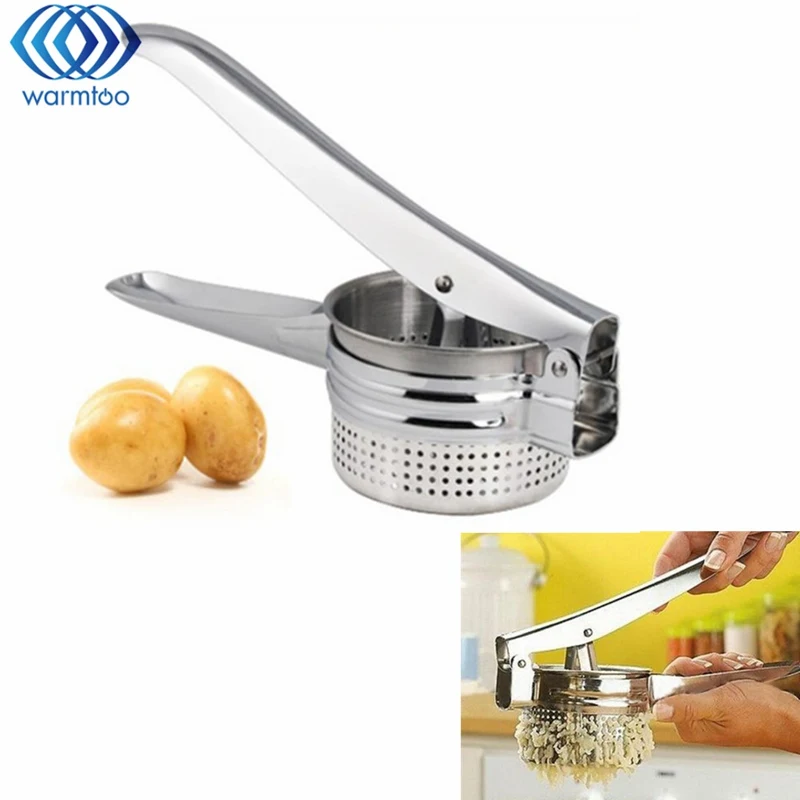 New Stainless Steel Potato Masher Ricer Puree Fruit Vegetable Juicer Press Maker