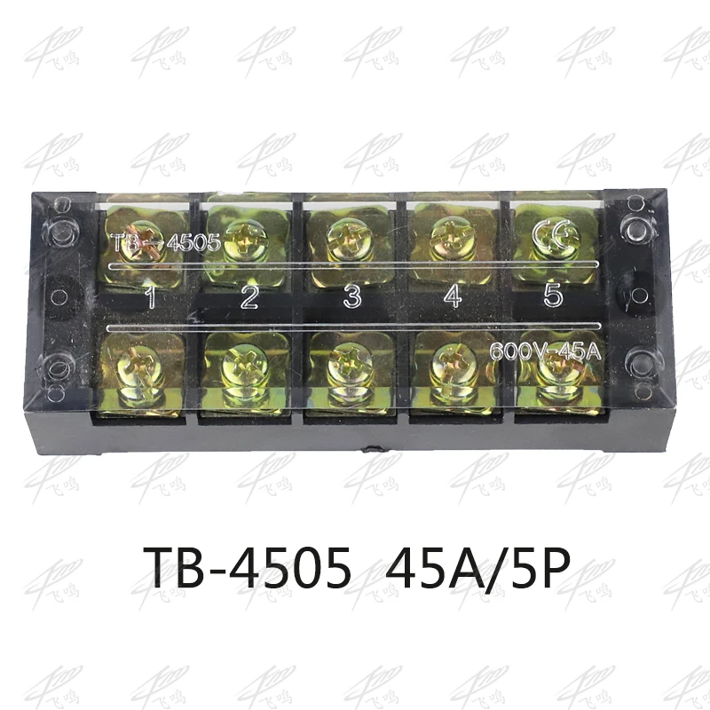 1 шт. двухрядная Клеммная колодка 600V 45A TB-4503/TB-4504/TB-4506/TB-4505/TB-4510/TB-4512/TB-опционально - Цвет: TB4505 15A5P