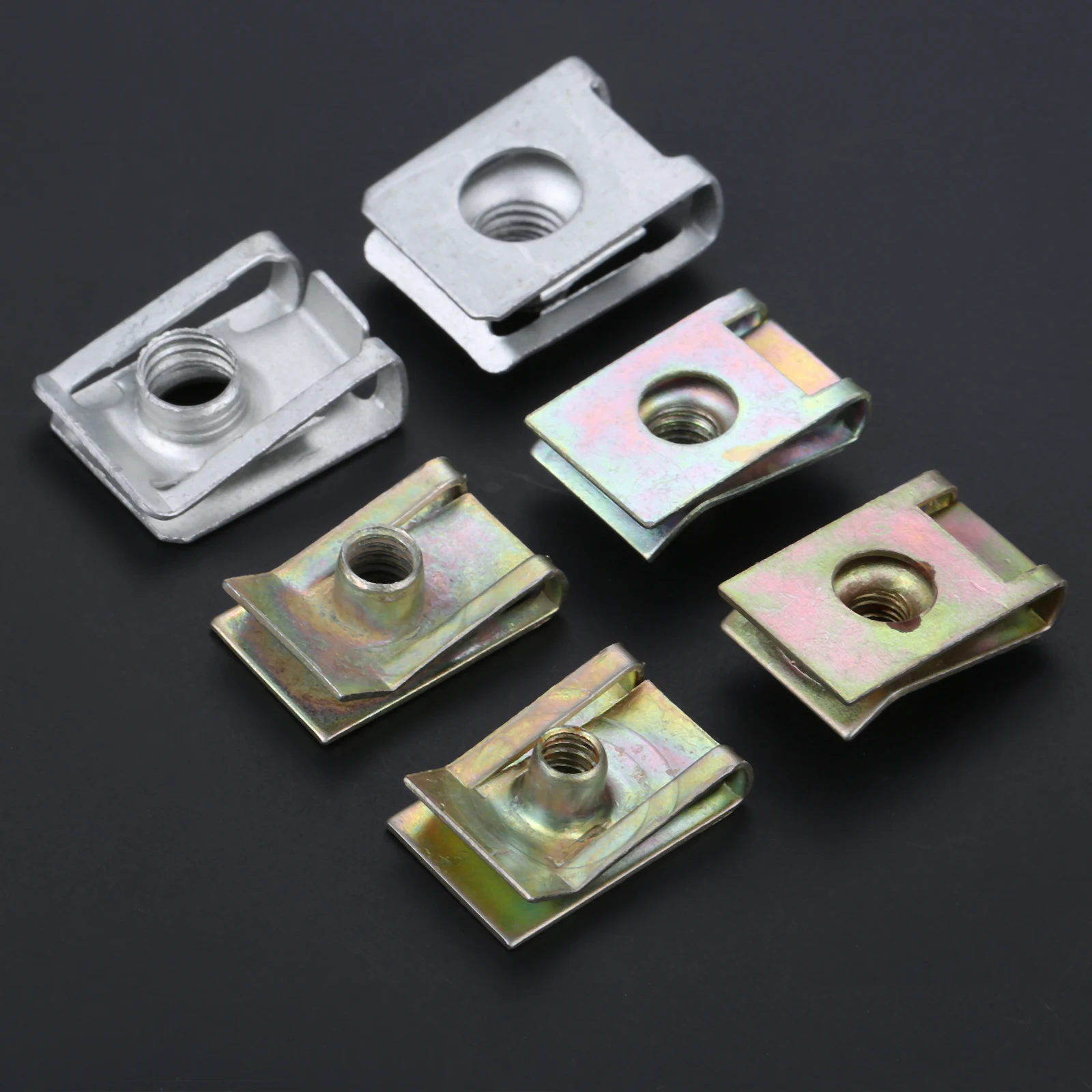 

Yetaha 10Pcs Auto Fastener M5 M6 M8 Clips For Car Motor Tread Panel Spire Nut Universal Speed Zinc Mounting Clamp