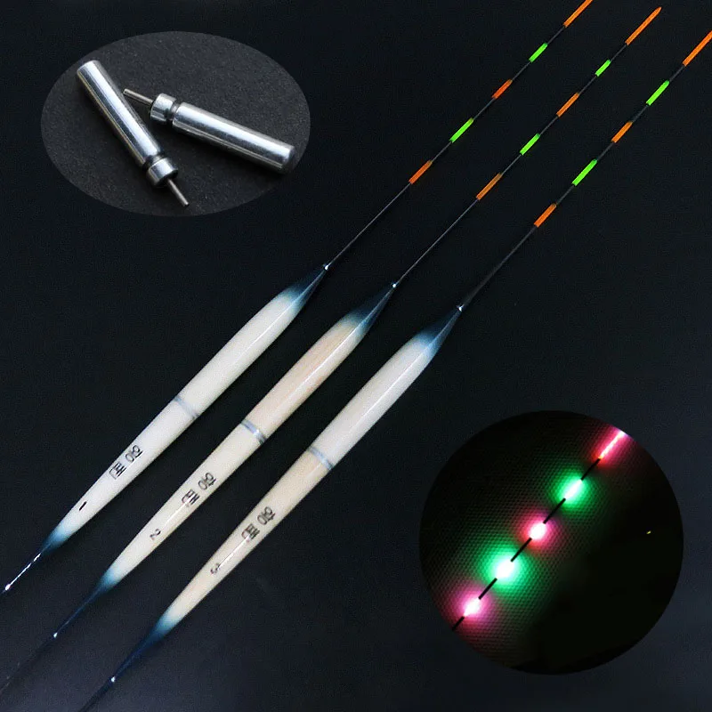 3pcs/lot Luminous Fishing Floats Buoys Floating Electric Float With 3 pcs CR425 Battery Night