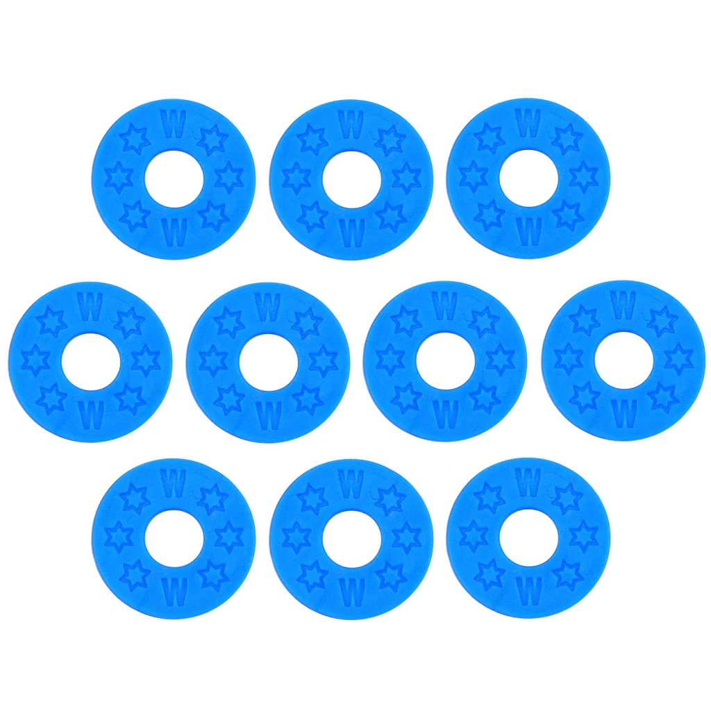 10 Pieces Acoustic Electric Guitar Bass Strap Block Rubber Safety Strap Lock Washer Gasket Cushion