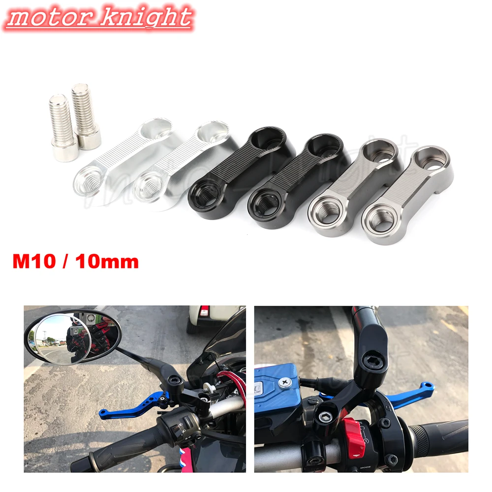 

10mm Mirror Riser Extender Standard Thread Motorbike Motorcycle Scooter Bandit 650 600 1200 1250 GSF S SFV Inturder 400 marauder