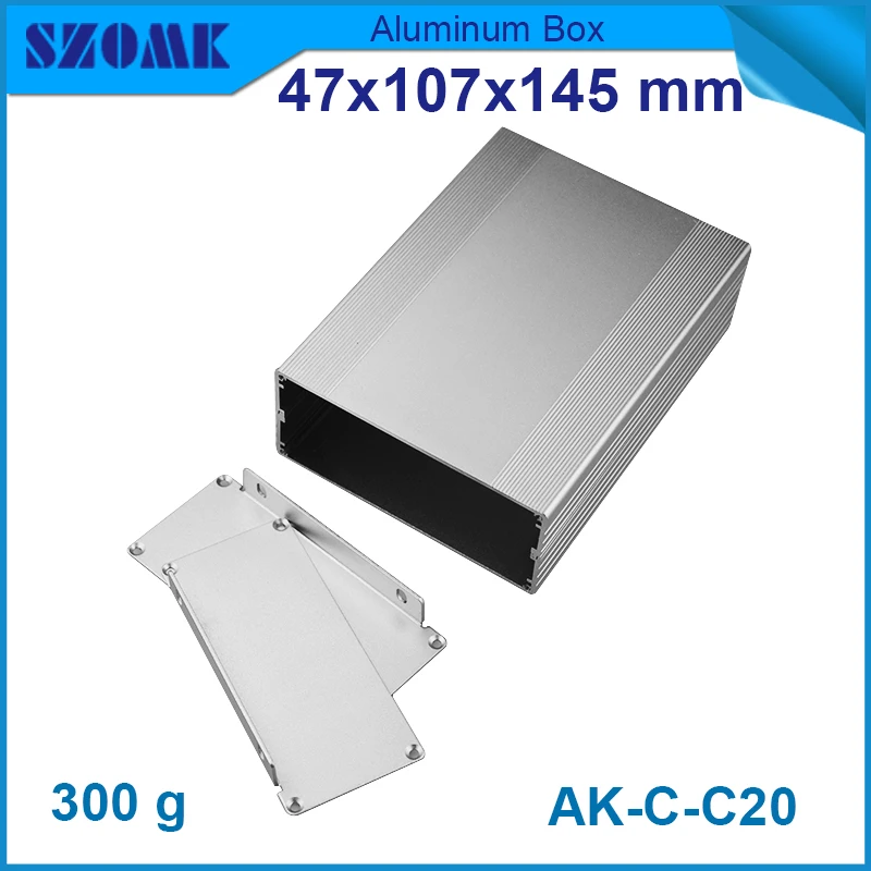 

1 piece 47*107*145mm Silver color Aluminium server rack cabinet szomk electronic circuit box projects enclosures