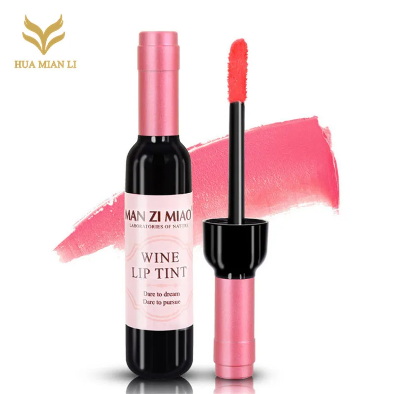 Red Wine Bottle Lip Tint Matte Lip Gloss Waterproof Long ...