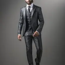 Ярко-серые модные дизайнерские костюмы новейший дизайн пальто брюки смокинги на заказ бренд 5 штук(куртка+ брюки+ платок+ галстук+ жилет