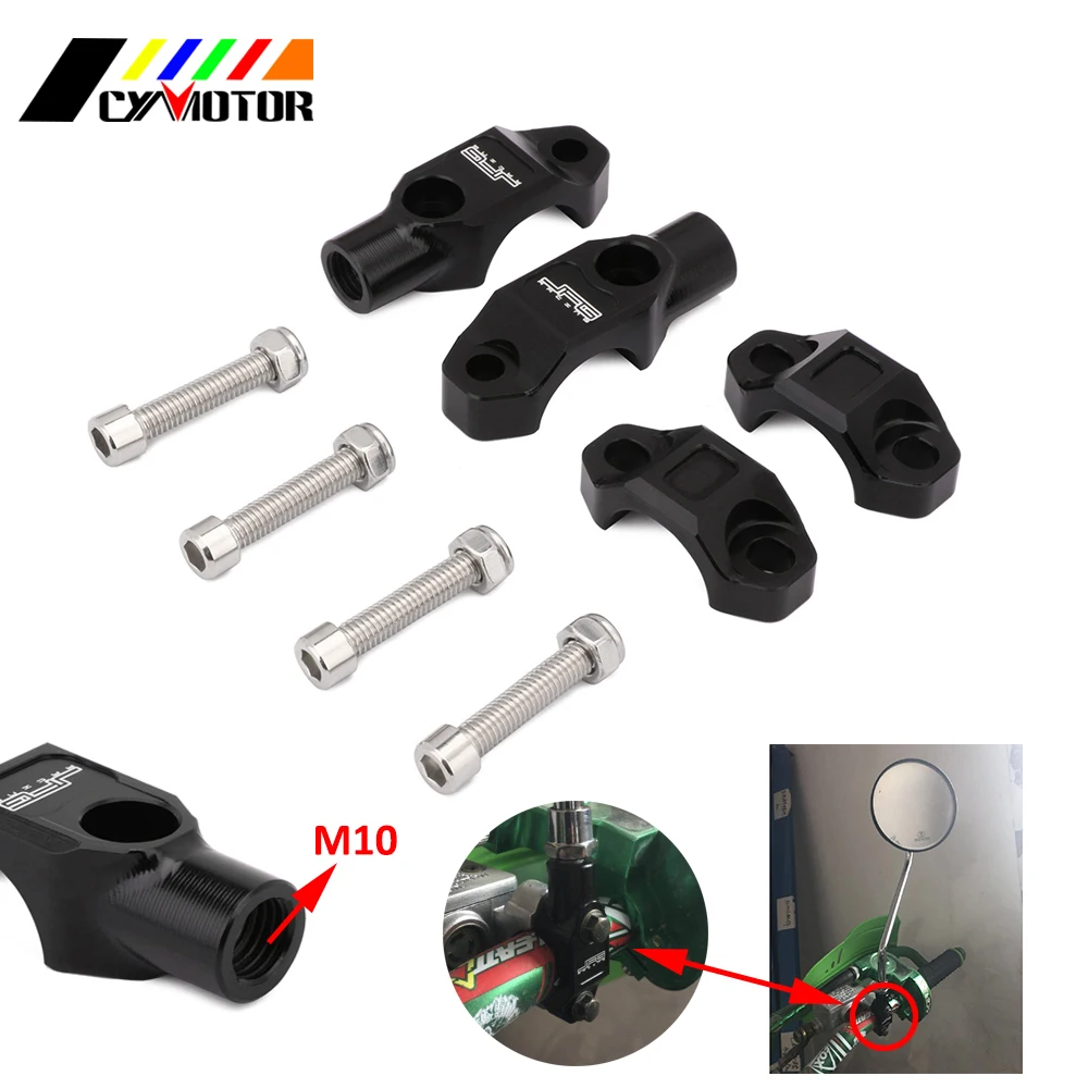 CNC мотоциклетные M8* 1,25 M10* 1,25 зеркало переключатель зажимной рычаг Базовое покрытие пластин для KTM HONDA KAWASAKI SUZUKI EXC SX KX РМЗ