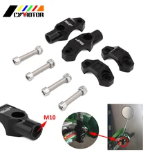 CNC мотоциклетные M8* 1,25 M10* 1,25 зеркало переключатель зажимной рычаг Базовое покрытие пластин для KTM HONDA KAWASAKI SUZUKI EXC SX KX РМЗ