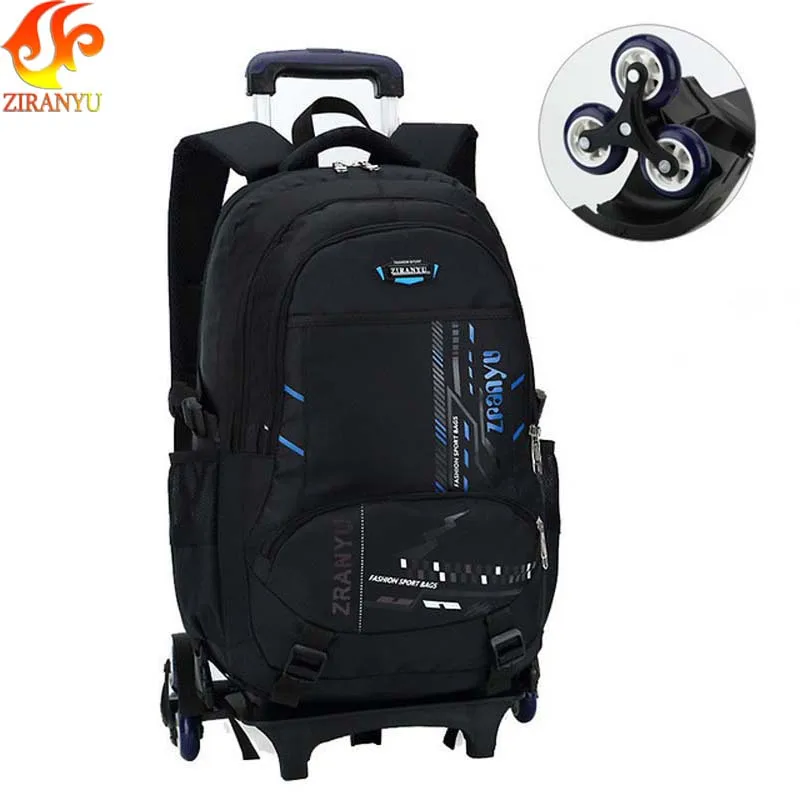 

ZIRANYU Latest Removable Children School Bags 2/6 Wheels Stairs Kids boys girls backpacks Trolley Schoolbag Luggage Book Bags