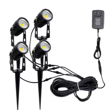 Outdoor Landscape Spotlights 12W Landscape Lighting with Stand Spike LED Pathway Lights 12V Low Voltage Waterproof Lawn ligh