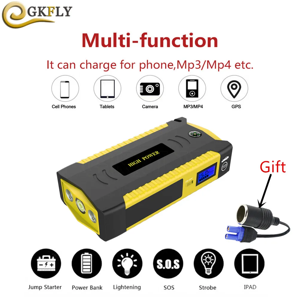 2019 Car Jump Starter 600A Pack Portable Starter Power Bank Car Charger for Car Battery Auto Cigarette Lighter Booster Diesel CE 2019 Car Jump Starter 600A Pack Portable Starter Power Bank Car Charger for Car Battery Auto Cigarette Lighter Booster Diesel CE