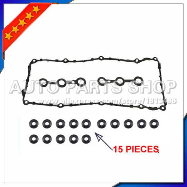 

car accessories Valve Cover Gasket Set+15 Grommets for BMW E34 E36 M50 320i 325i 325is 520i 525i 11129070530