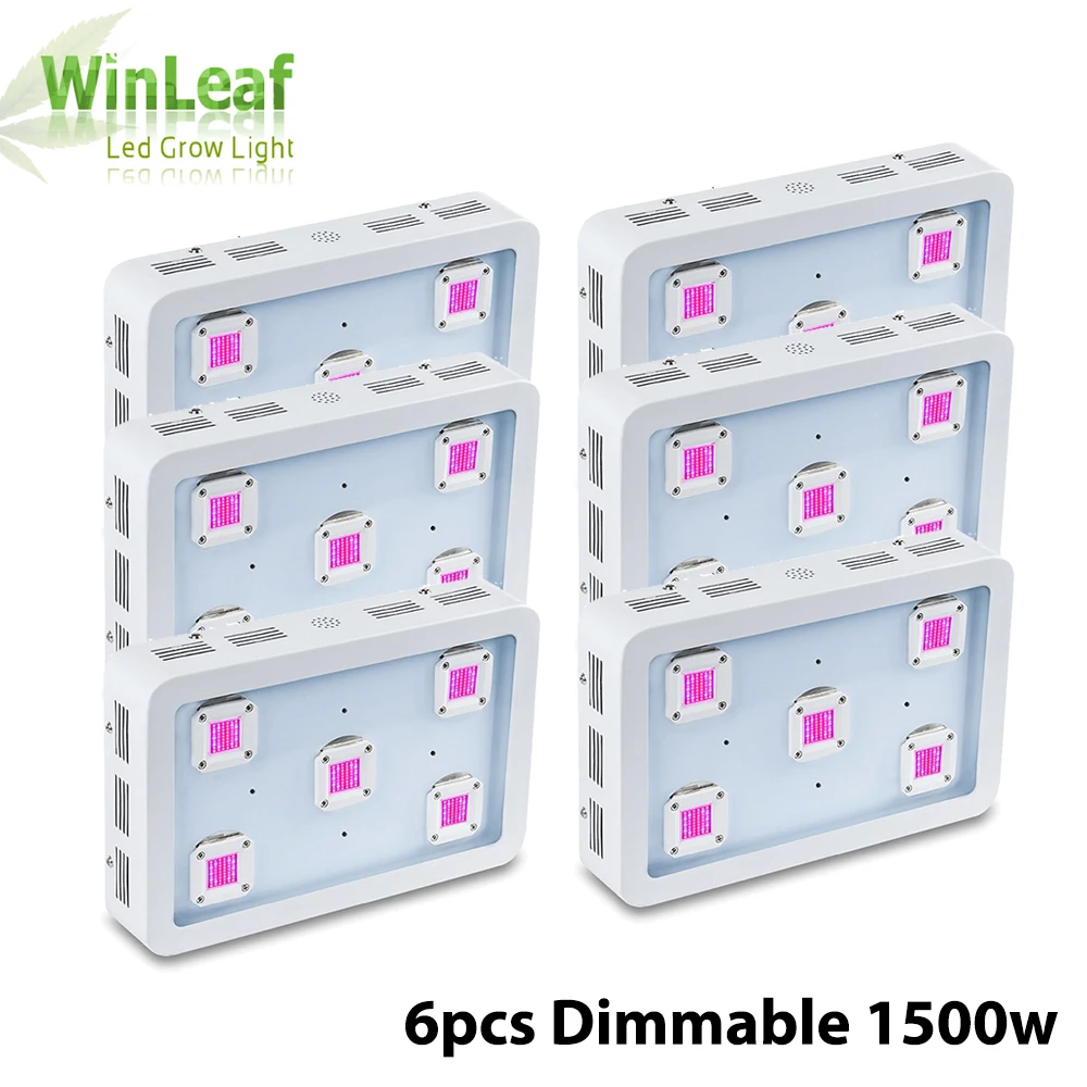 

6pcs LED Grow Light Full Spectrum Dimmable Cob 1500W Bestva for Flower Hydroponics Greenhouse Tent Plant Grow Light