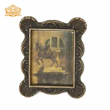 Мини кукольный домик статическая модель Аксессуары Металлическая медная цветная резная рамка с силуэтом ретро