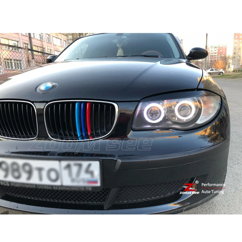 Strisce Griglia Anteriore Per BMW 1 Series E81/E87 2003-2007 - Set Da 3 Pezzi Con 12 Lamelle, Inserti Sportivi - Foto 6