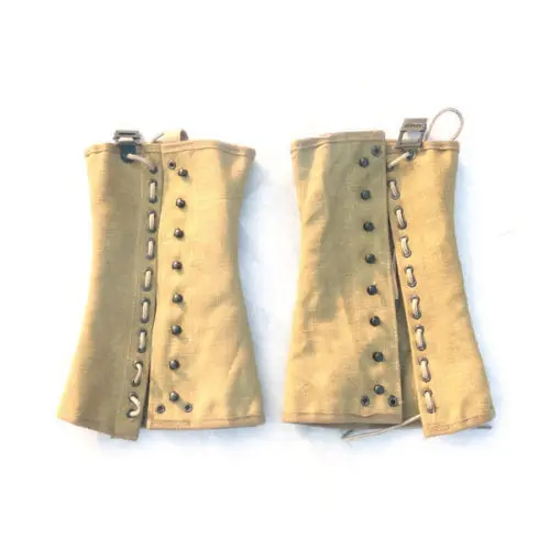 MILITARY WWII US ARMY USMC WRAPPINGS LEGGINGS OR PUTTEE SOLDIER CANVAS