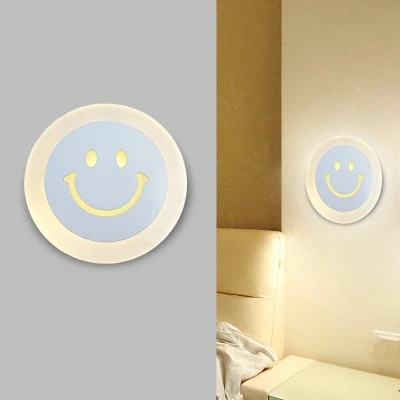 

Simple Art Modern LED Wall Light Fixtures For Home Lighting Round Face Wall Sconces Bedside wall Lamps Lampara Pared