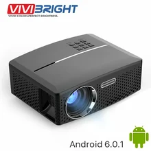 VIVIBRIGHT LED Projector GP80 / UP. 1800 Lumens. (Optional Android 6.0.1, WIFI, Bluetooth Simple Beamer) Support Full HD, 1080P