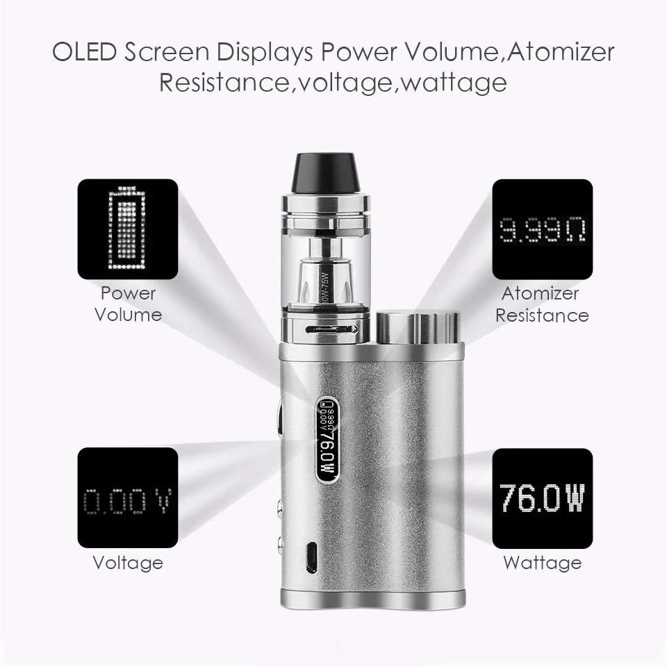 JOMOTECH электронные сигареты испаритель Lite 76ers TC 2200 мАч 76 Вт VTC коробка мод OLED
