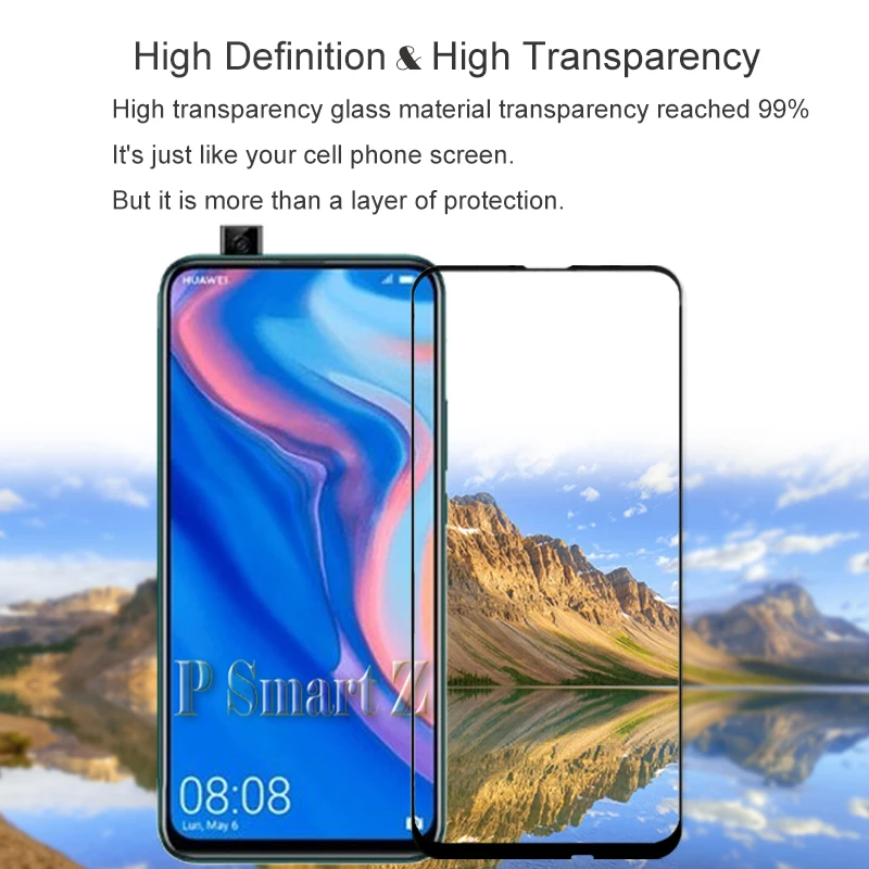 2 шт.,, полное покрытие, закаленное стекло для huawei P Smart Z 9 H, Защитная пленка для экрана, чехол для STK LX1 L22 glass