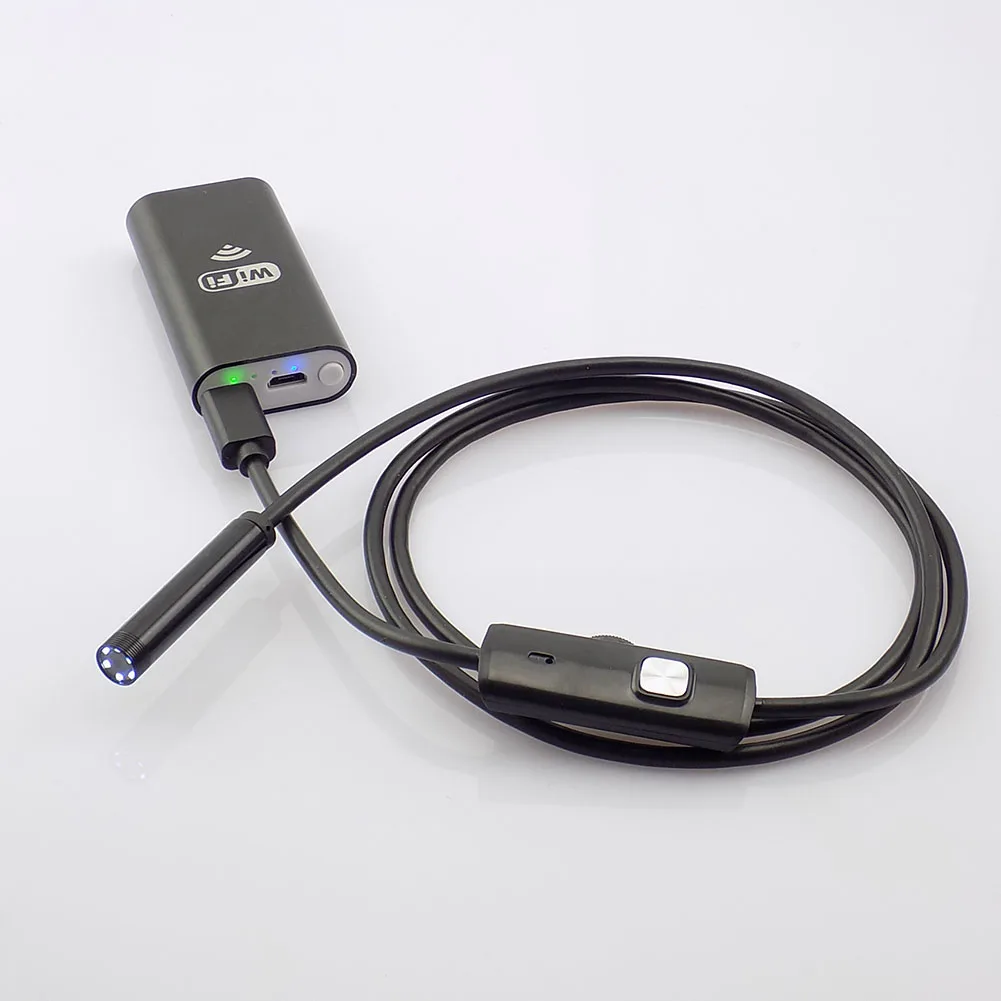 C/ámara De Inspecci/ón De Endoscopio De Doble Lente 8 Mm 2.0MP C/ámara De Tubo De Inspecci/ón De Serpiente Boroscopio Impermeable Para Android E Ios,1M C/ámara De Endoscopio Wifi