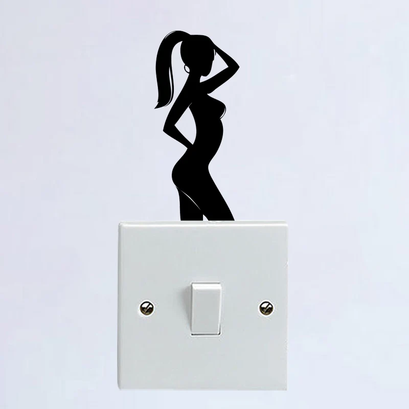 Spray Tanning Salon Fashion Home Decor Wall Sticker Light Switch Decal