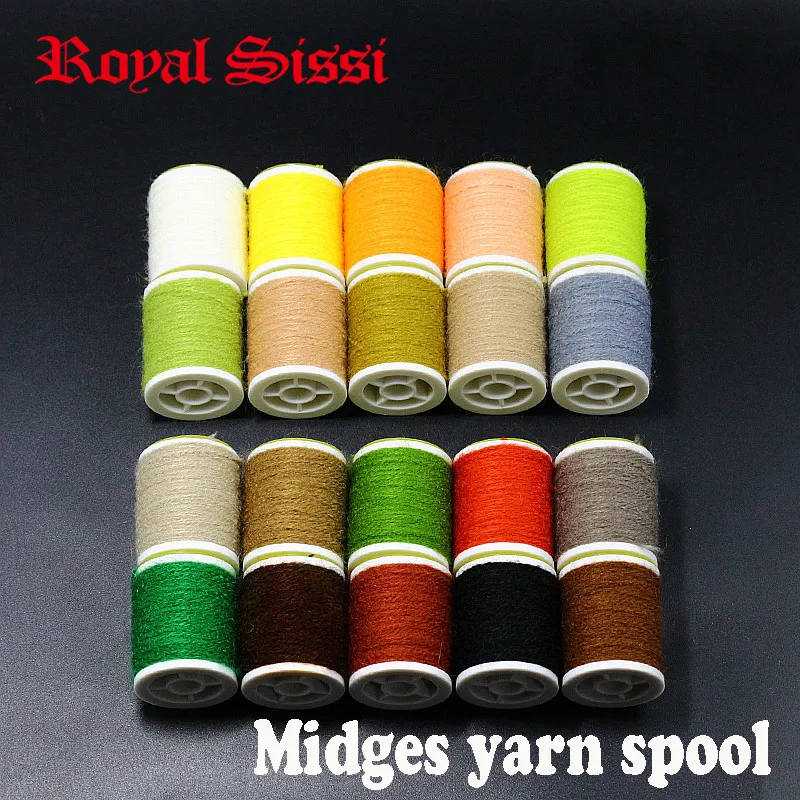 Royal Sissi 10 катушек для вязания мушек микро диаметр Нимфы пушистая пряжа нимфы