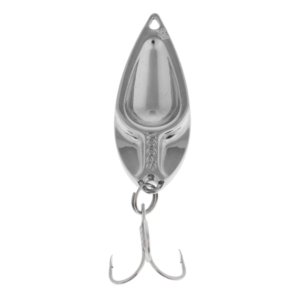 Metal Spoon Fishing Lures 15g Baits Treble Hook Fishing Tackle for Trout Bass Pike Walleye Salmon