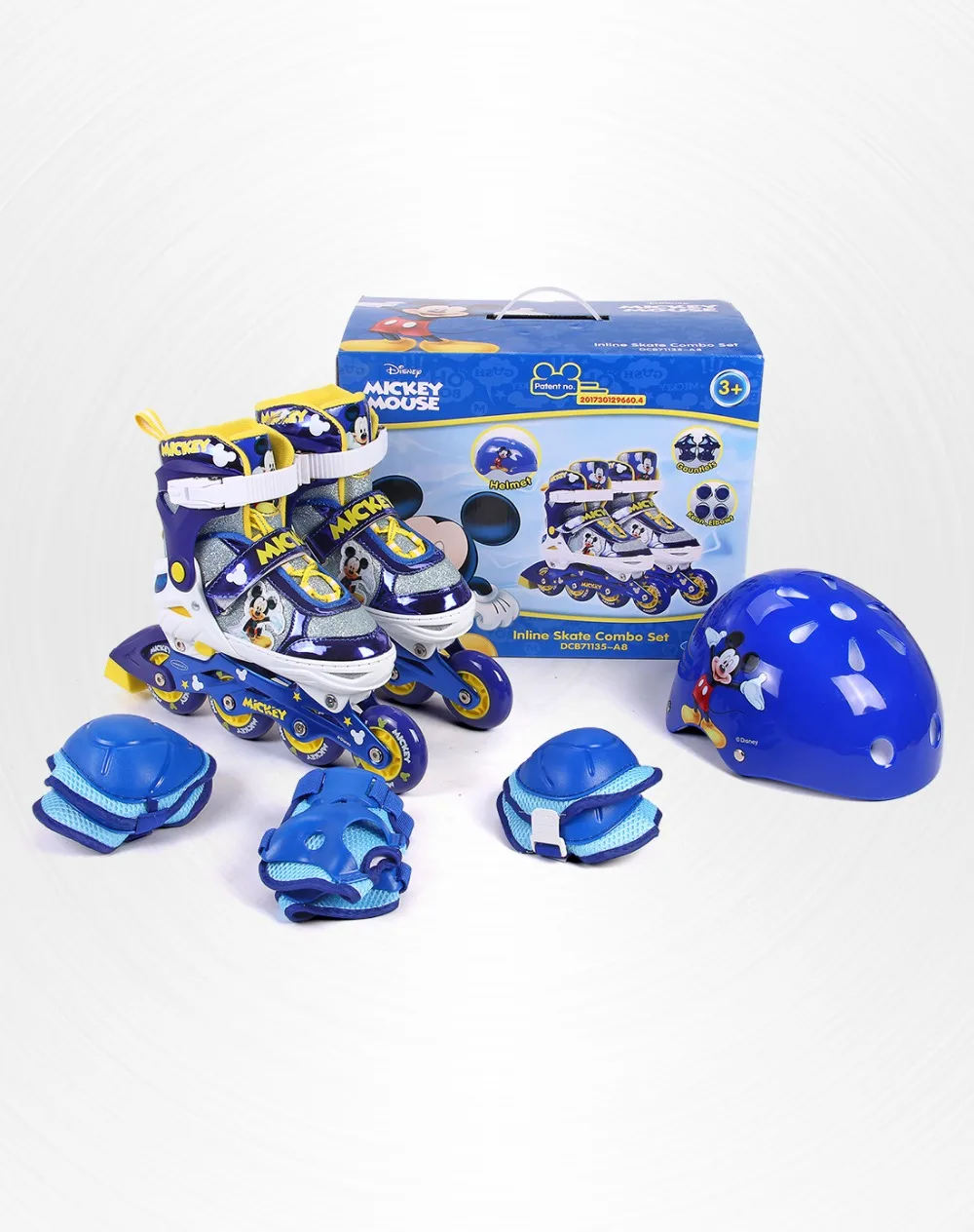 الأطفال مضمنة تزلج الأسطوانة أحذية التزلج خوذة الركبة حامي والعتاد قابل للتعديل قابل للغسل الصلب عجلات تزلج الأحذية ل 3-10year