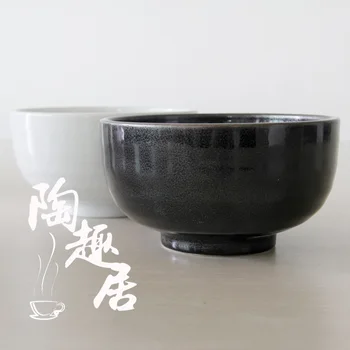 

Japan Style brief soild white/black hotel ceramic bowls porcelain tableware deep large bowls rice noddle soup bowls thread bowl