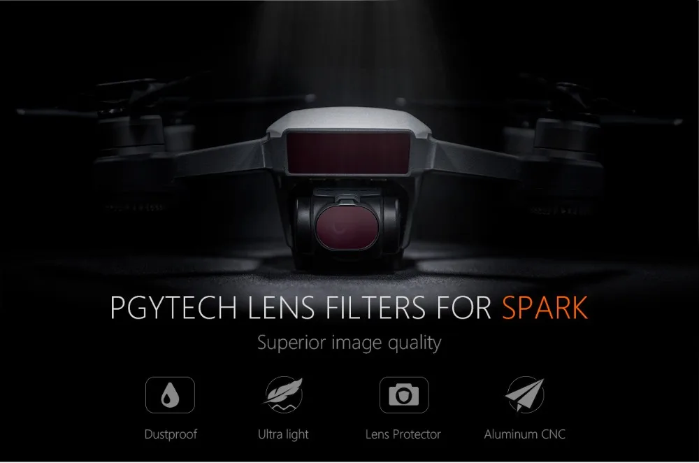 PGYTECH фильтр объектива для DJI Spark ND16 ND32 ND64 MRC PL фильтр Дрон карданный объектив камеры аксессуары