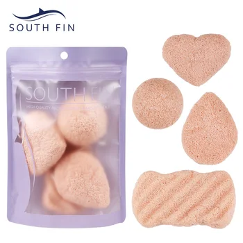 

4 PCS/SET Natural Soft Konjac Facial Puff Face Body Cleanse Washing Sponge Exfoliator Cleansing Sponge Puff Bath Wash Face Soft