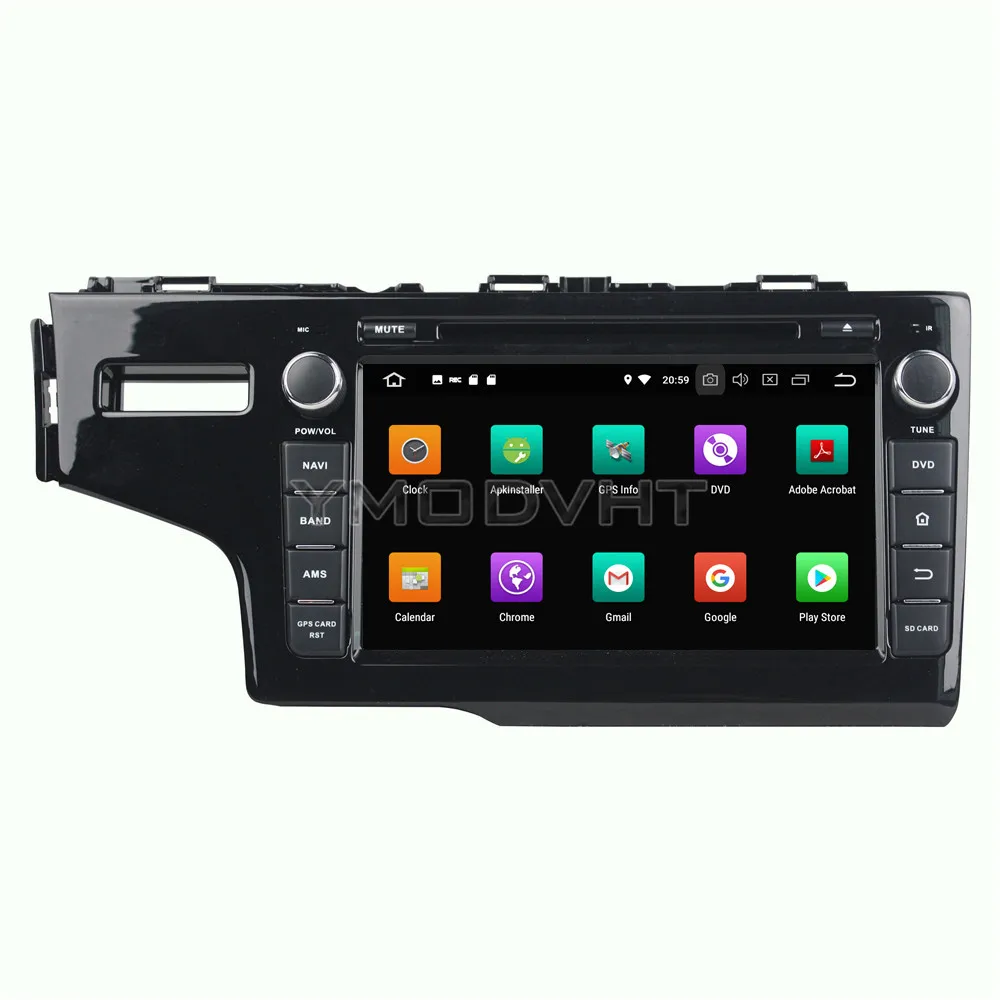 Best YMODVHT 8inch Android 8.0 Octa Core PX5 4GB RAM 32GB ROM Car DVD Player Radio Stereo GPS For HONDA 2014 FIT Left 0