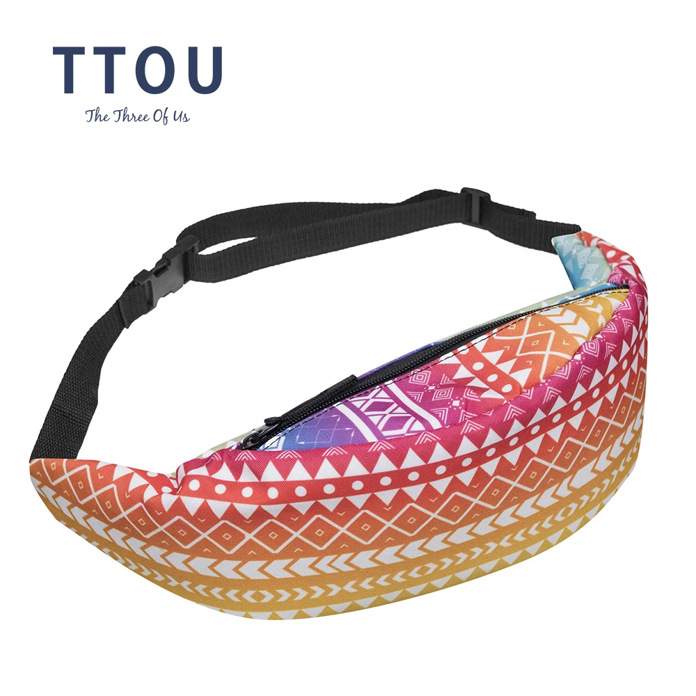 Женская поясная сумка TTOU разноцветная на пояс с 3D принтом 2019|waist pack 3d|bag waistfashion waist