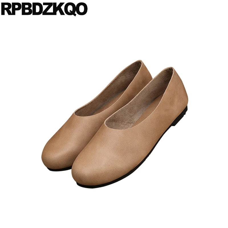 Designer Rond pourpre Fille Violet gris Glissent Mori Rétro Shipping Appartements 2018 Chaussures Nu Nude Femmes Chinois Sur Bout Drop noir Chine Vintage Dames Casual fgyvYb76