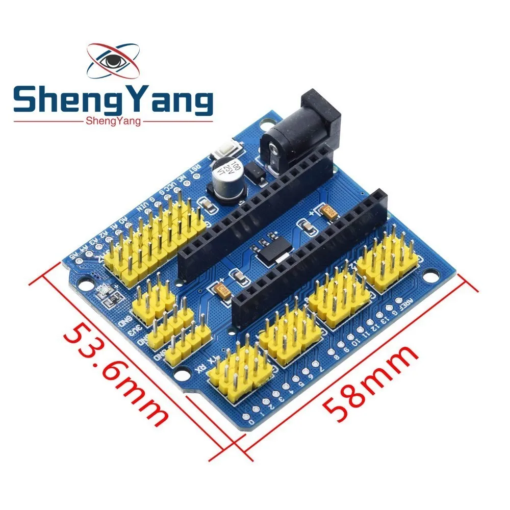 Плата совместимая с контроллером NANO I/O датчик расширения Shield Module для Arduino UNO R3 Nano