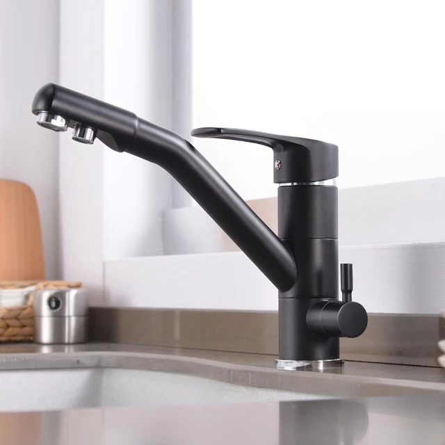  New Arrival Filter Kitchen Faucets Dual Handle Hot and Cold Kitchen Faucet With Filter Drinking Wat - 32892286374