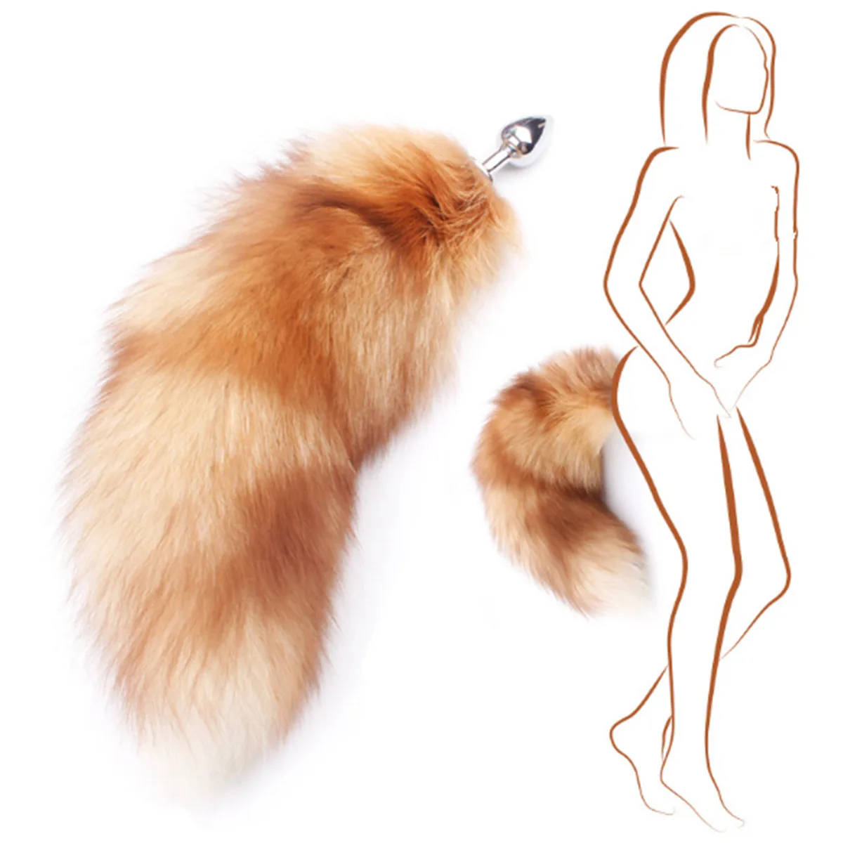 2019 neue Große Echt Goldene Fuchs Schwanz Novetly Unisex Cosplay Kostüm Requisiten Paare Leben Flirten Schwanz Anal Stecker Anhänger Keychain|Kostüm Requisiten| -