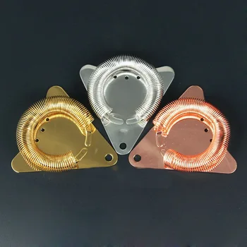 

Strainer Triangular shape ice bartenders filters rose gold plated ice Strainer