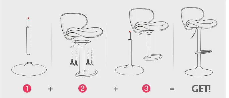 Крючок стул с подъемником стул спереди барный современные ровные цилиндры кресло барный стул высокий стул спинка стула