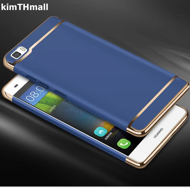 Case For Huawei P8 lite 2015 Cover Luxury Royal Gold Metal TPU Plating Hard Removable 3 in 1 Phone funda |