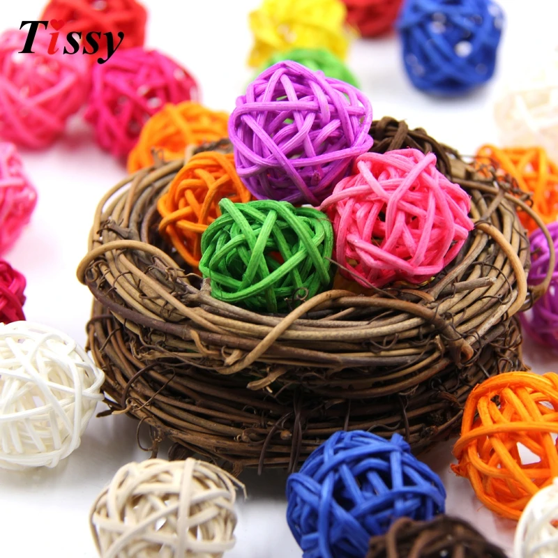 50 шт. 3 см ротанговый шар Многоцветные DIY Sepak Мячи Takraw домашние украшения и