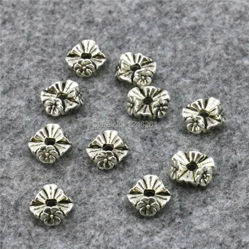 

10PCS Loose Pendant Copper Flower Button Accessories Jewelry Making Design Women Girls Gifts Crafts 10mm Lucky DIY Alloy Finding