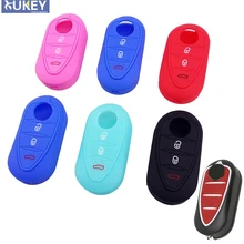 Силиконовый чехол для дистанционного ключа, брелок, пригодный для ALFA ROMEO MITO GIULIETTA 159 GTA GTV BRERA 4C, стильный резиновый держатель, протектор