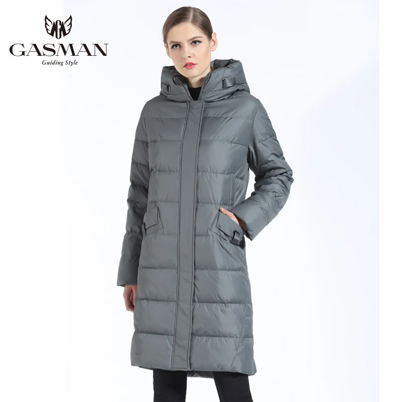 GASMAN 2018 Fashion Women Brand Jacket Down Long Woman Winter Coats And Parka Thick Hooded Windproof Overcoats Plus Size 5XL 6XL